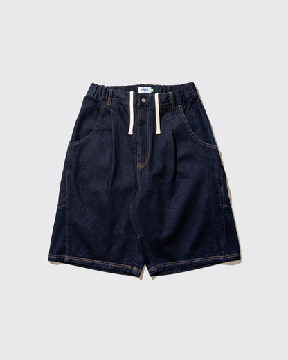DeMarcoLab - Moto Denim Shorts - Indigo