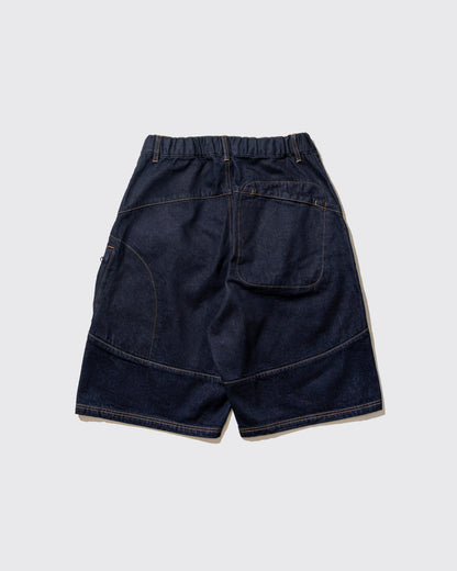 DeMarcoLab - Moto Denim Shorts - Indigo
