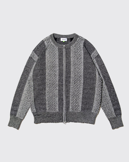 DeMarcoLab - Mix Cable Knit Zip Sweat - Black