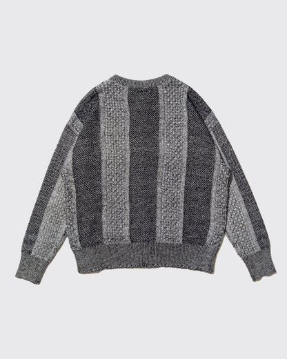 DeMarcoLab - Mix Cable Knit Zip Sweat - Black