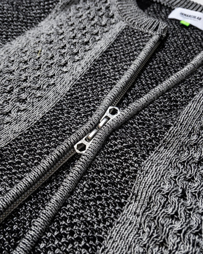 DeMarcoLab - Mix Cable Knit Zip Sweat - Black