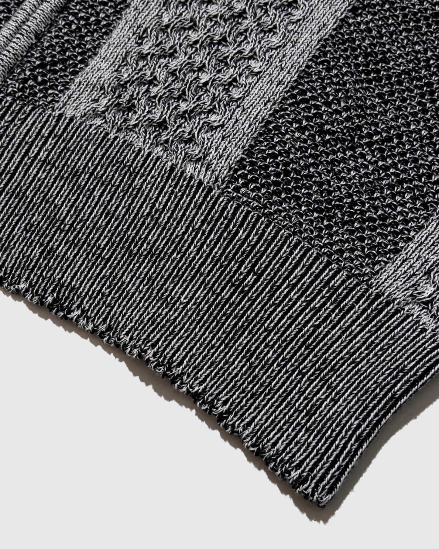 DeMarcoLab - Mix Cable Knit Zip Sweat - Black