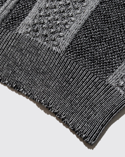 DeMarcoLab - Mix Cable Knit Zip Sweat - Black