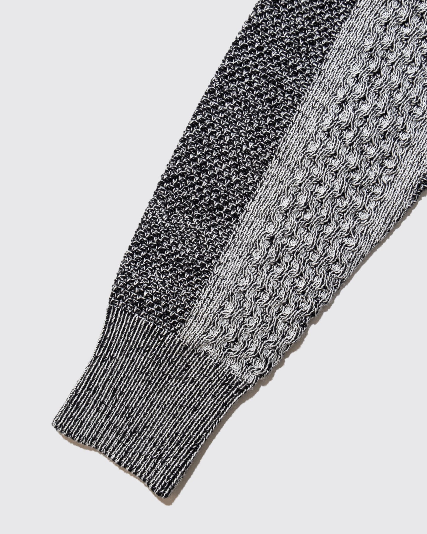 DeMarcoLab - Mix Cable Knit Zip Sweat - Black