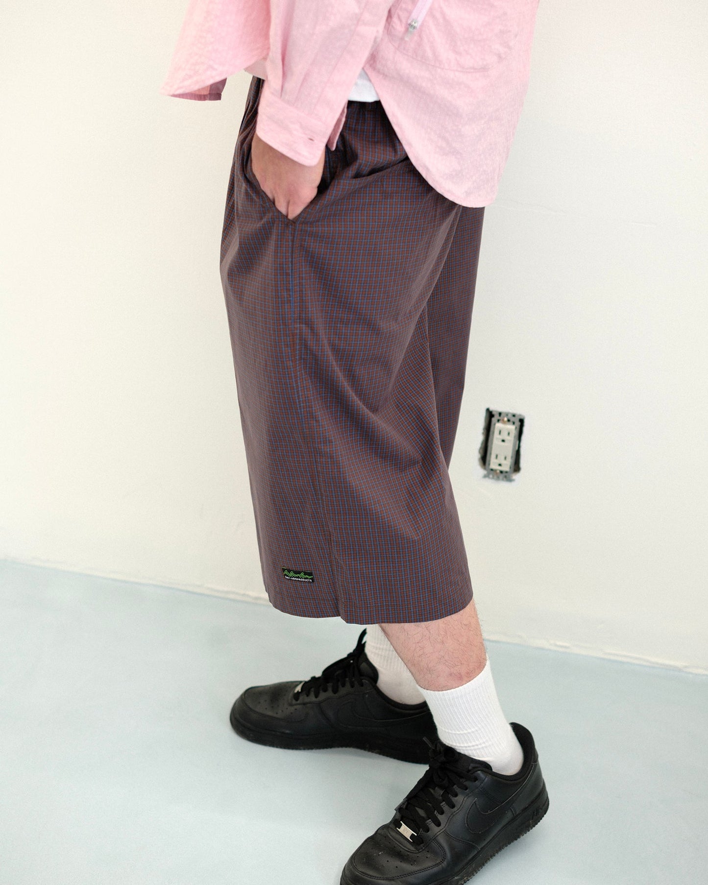 DeMarcoLab - Plaid Jumbo Shorts - Crimson
