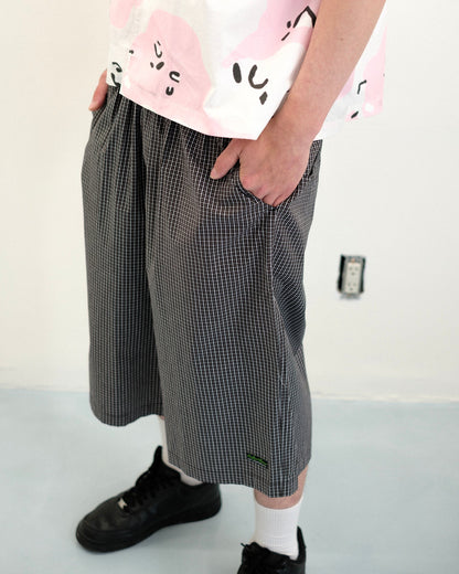 DeMarcoLab - Plaid Jumbo Shorts - Black