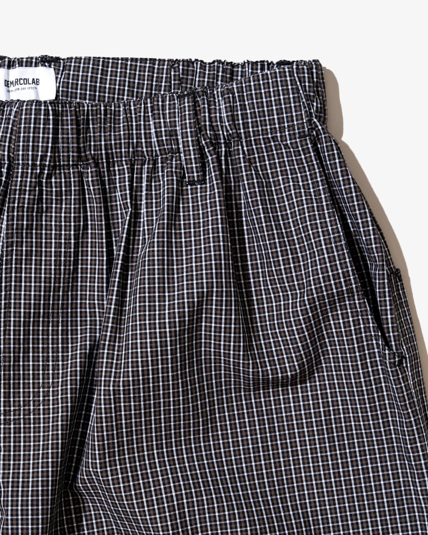 DeMarcoLab - Plaid Jumbo Shorts - Black