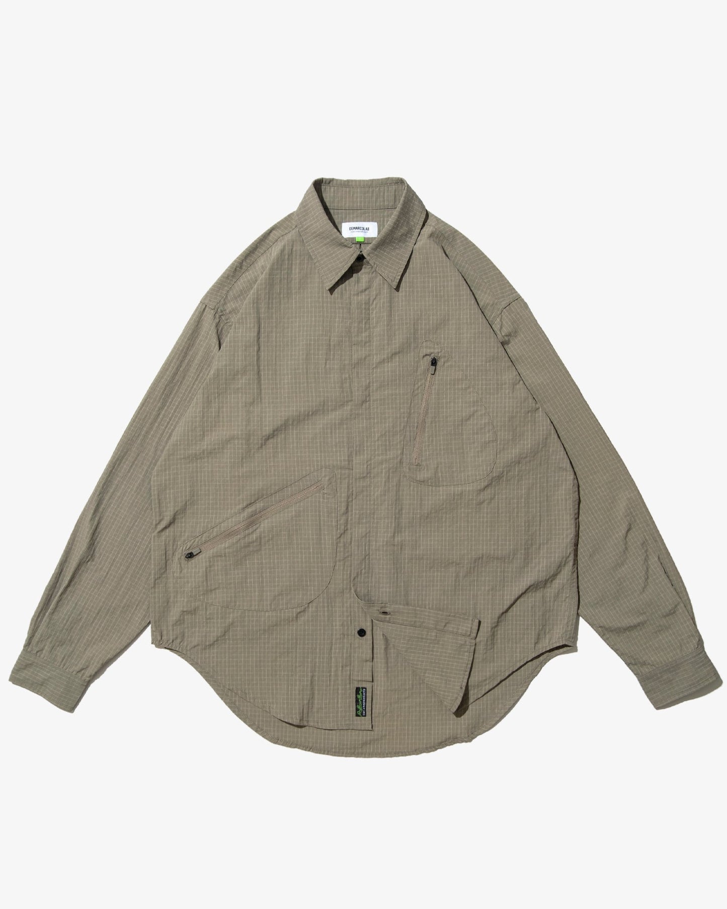 DeMarcoLab - Atom Grid Nylon Shirt - Sage
