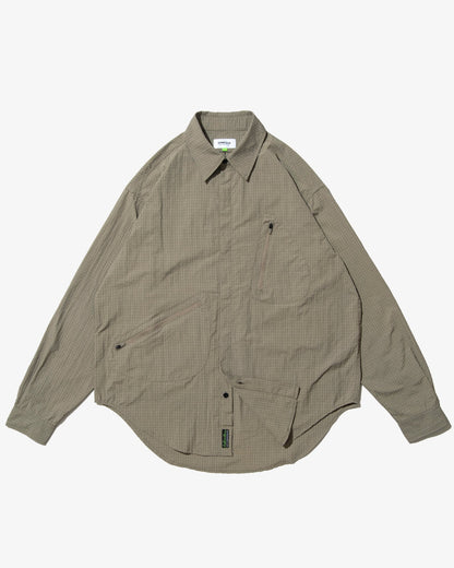 DeMarcoLab - Atom Grid Nylon Shirt - Sage