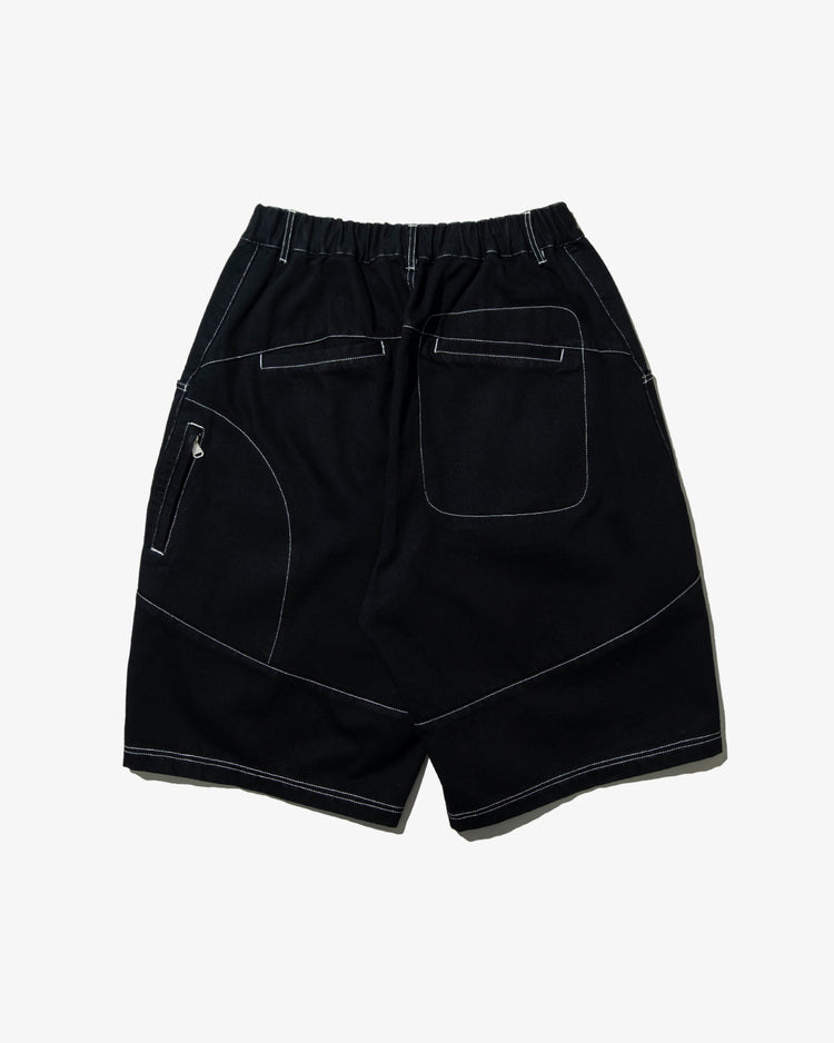 DeMarcoLab - Denim Moto Shorts - Black