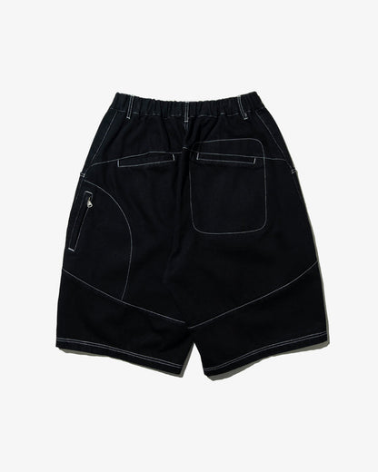 DeMarcoLab - Denim Moto Shorts - Black
