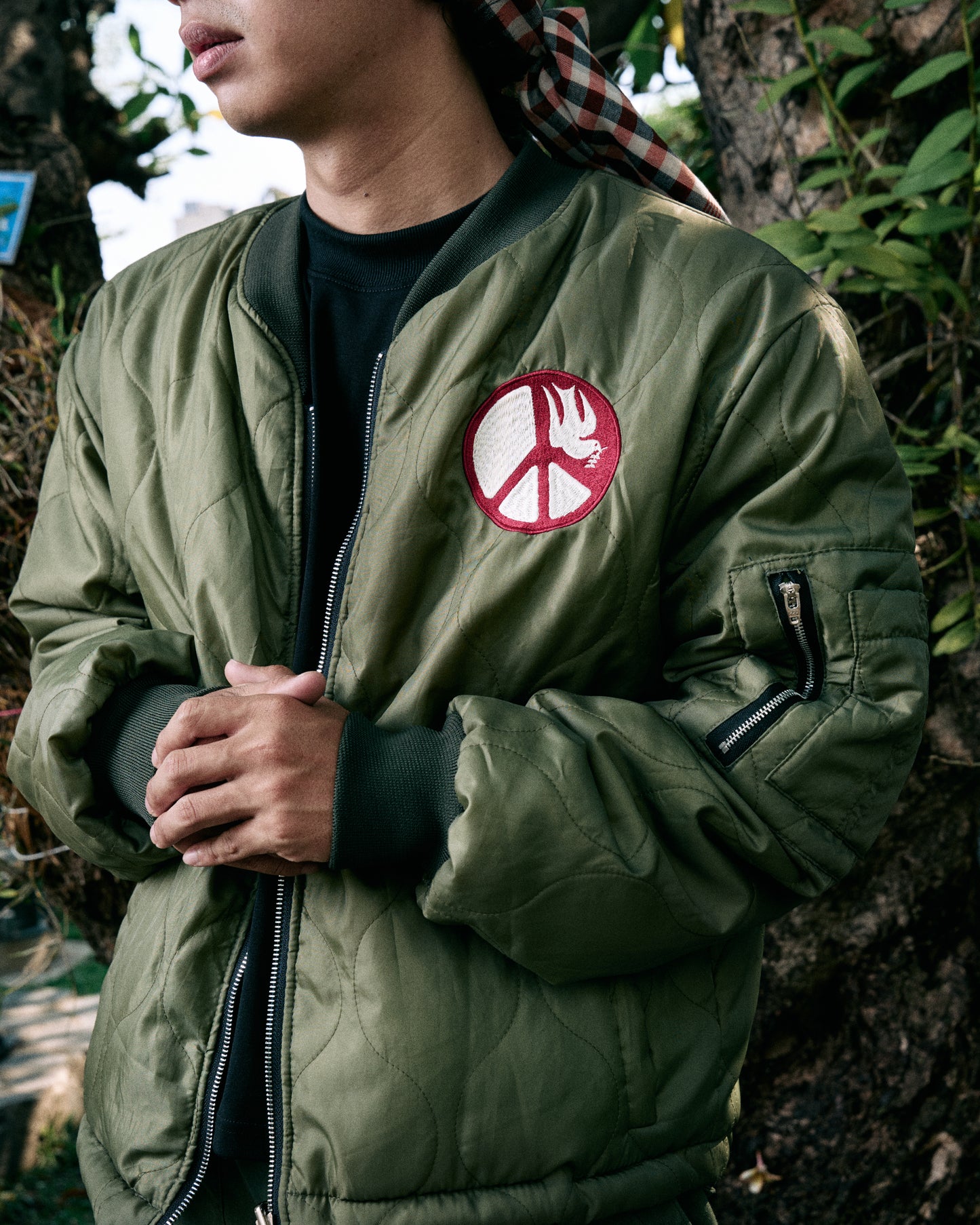 Paradise4Saigon - Peace Tour Bomber Jacket - Green