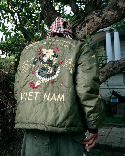 Paradise4Saigon - Peace Tour Bomber Jacket - Green