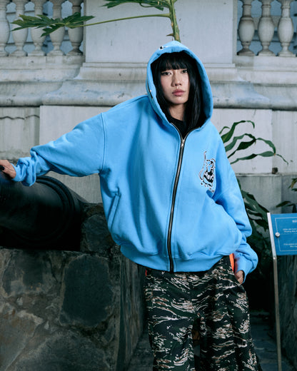 Paradise4Saigon - Dog Out Hoodie - Blue