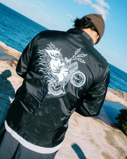 Slow Squad International - Slow Squad x Scumboy Reflective Coach Jacket - Black
