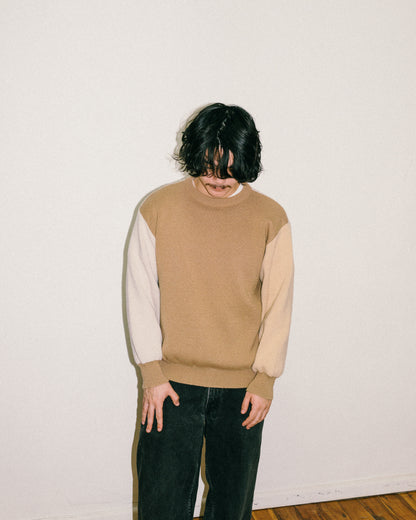 CDG SHIRT Contrasted Brown Knit Sweater