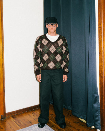 Nepenthes Argyle V Neck Sweater