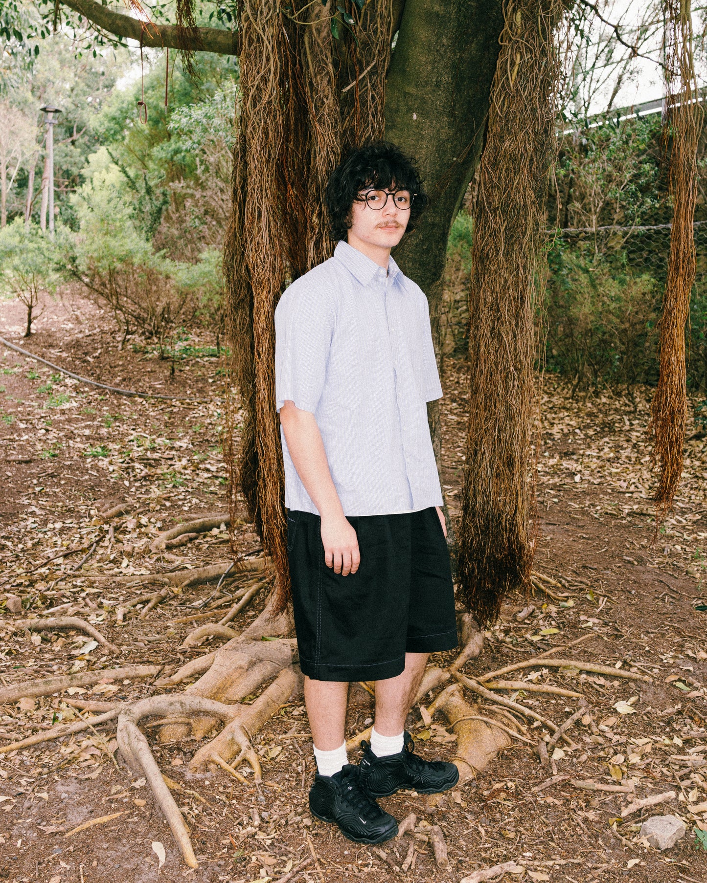 Pseushi - Pleated Oversized Shorts - Black