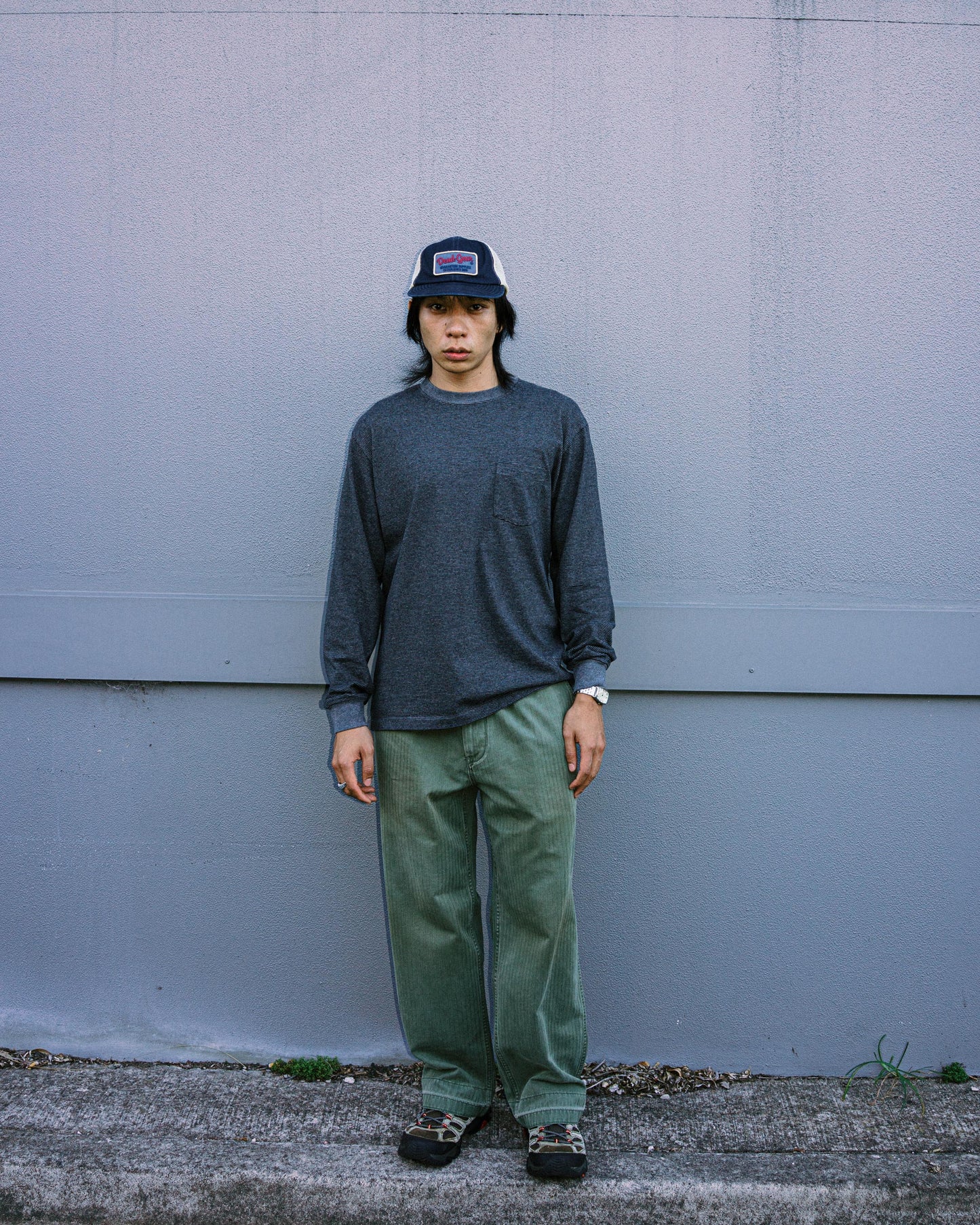 Khakis - Heather L/S Tee - Charcoal