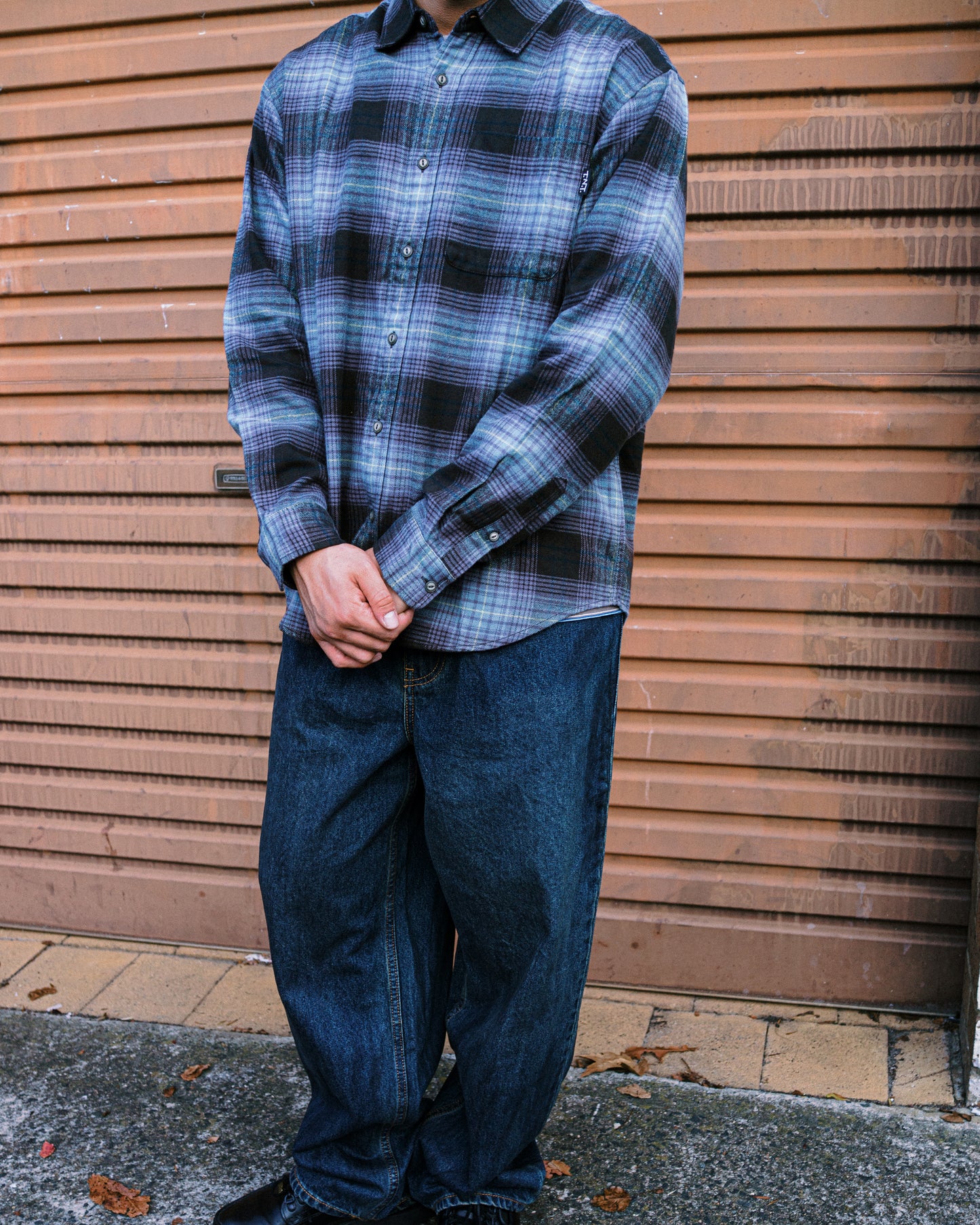 Thisisneverthat - Flannel Check Shirt - Off Black