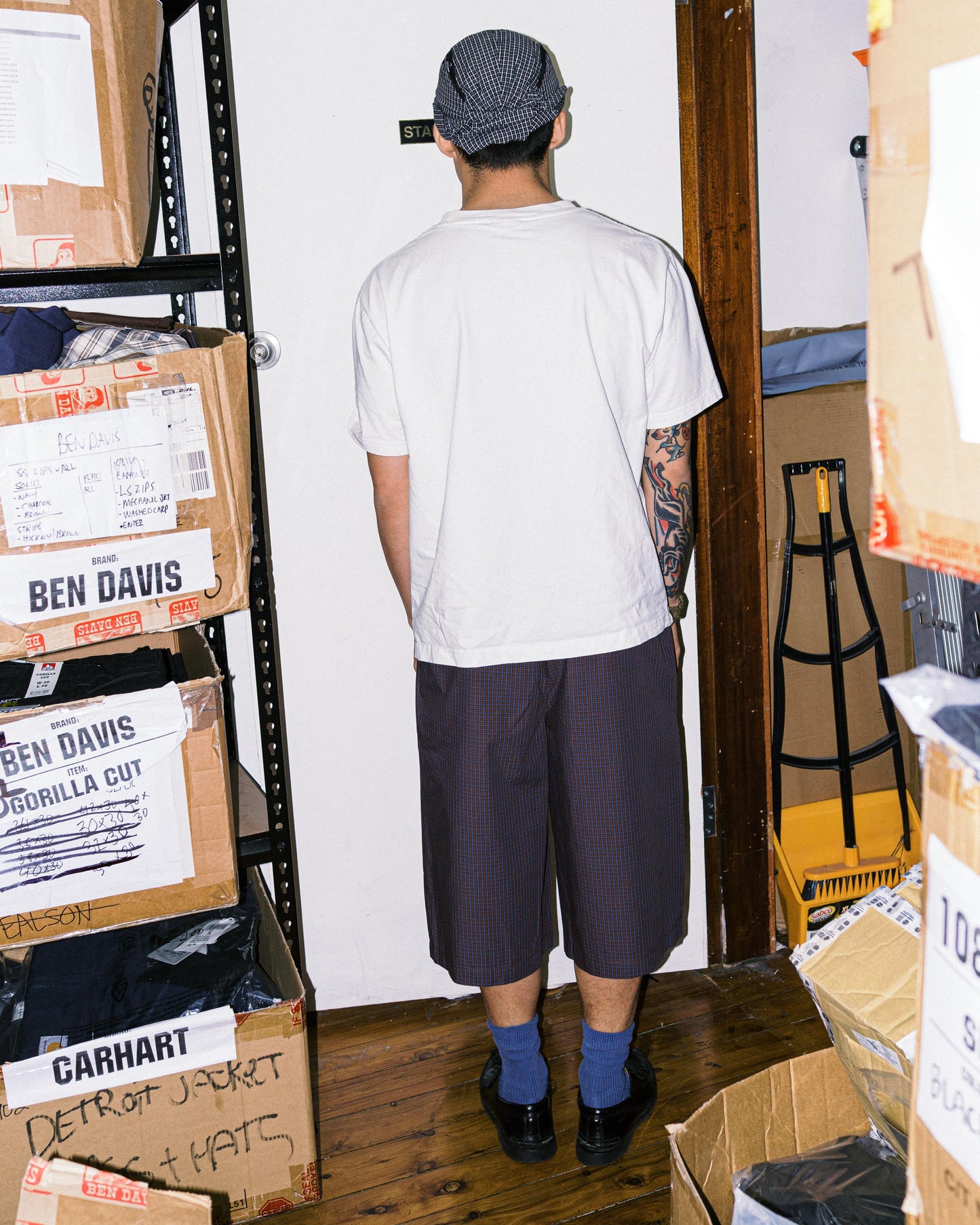DeMarcoLab - Plaid Jumbo Shorts - Crimson