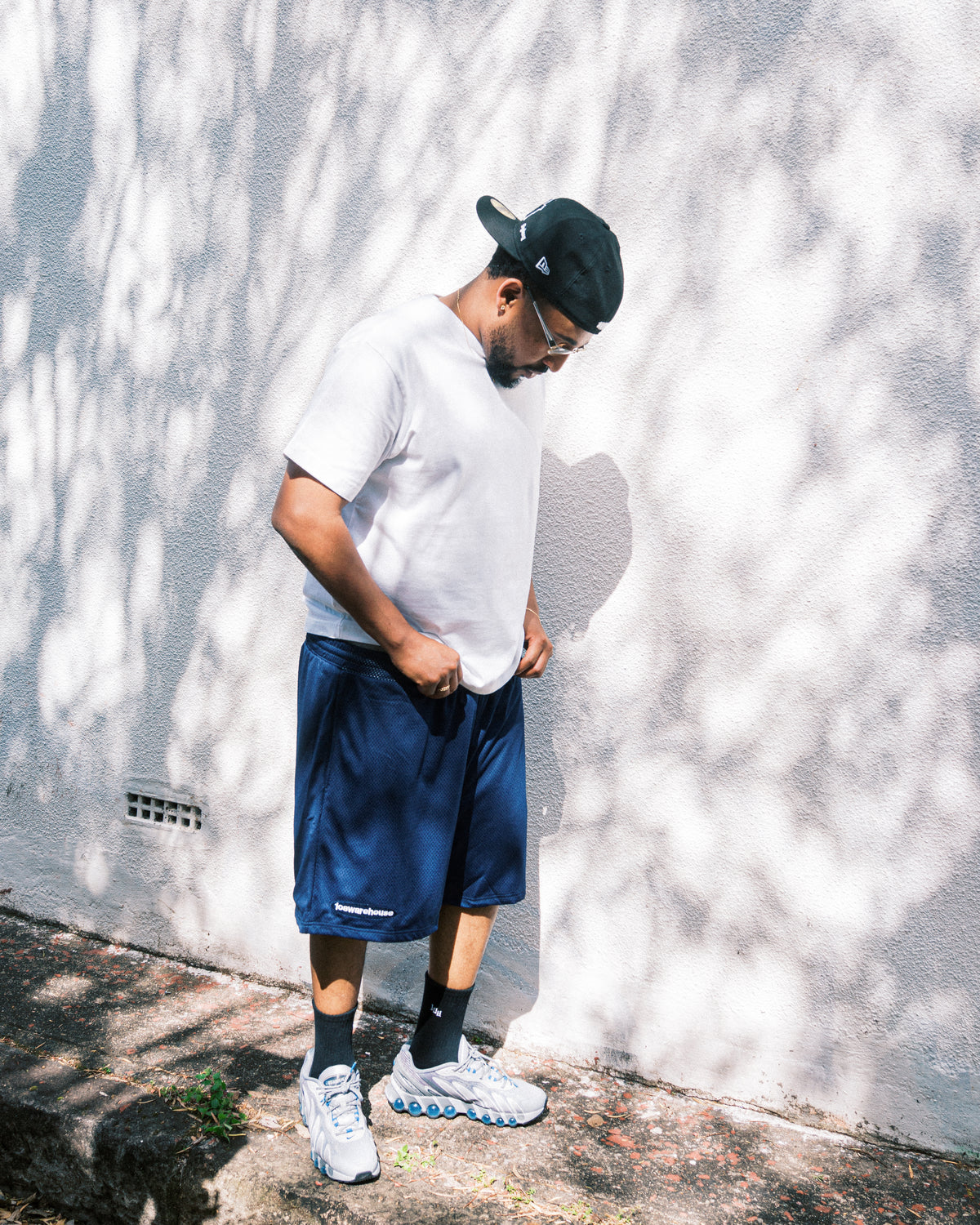 108WAREHOUSE - Sonic Logo Mesh Shorts - Navy