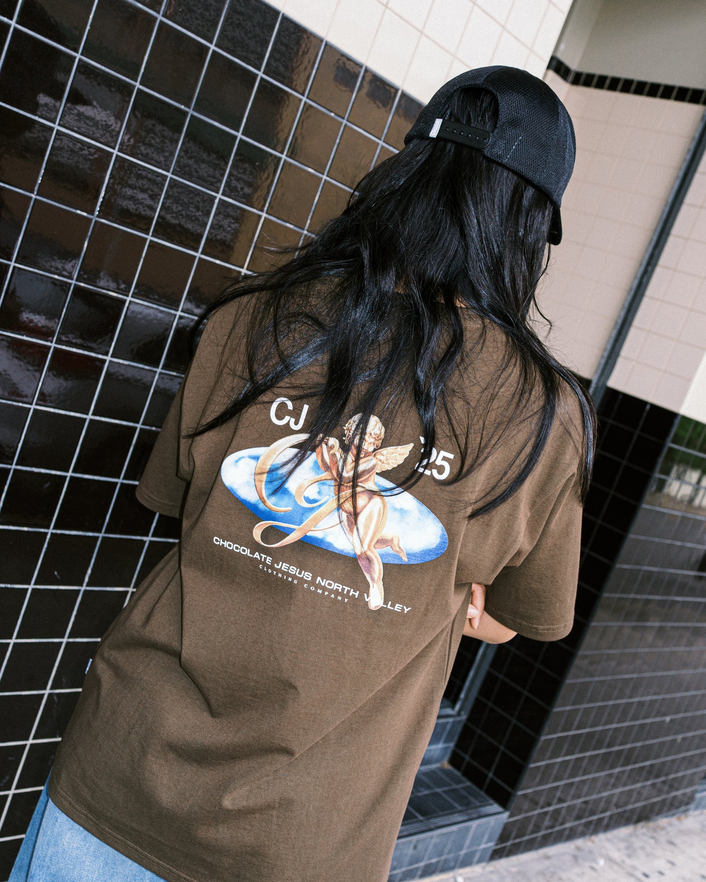 Chocolate Jesus - Golden Angel Tee - Brown