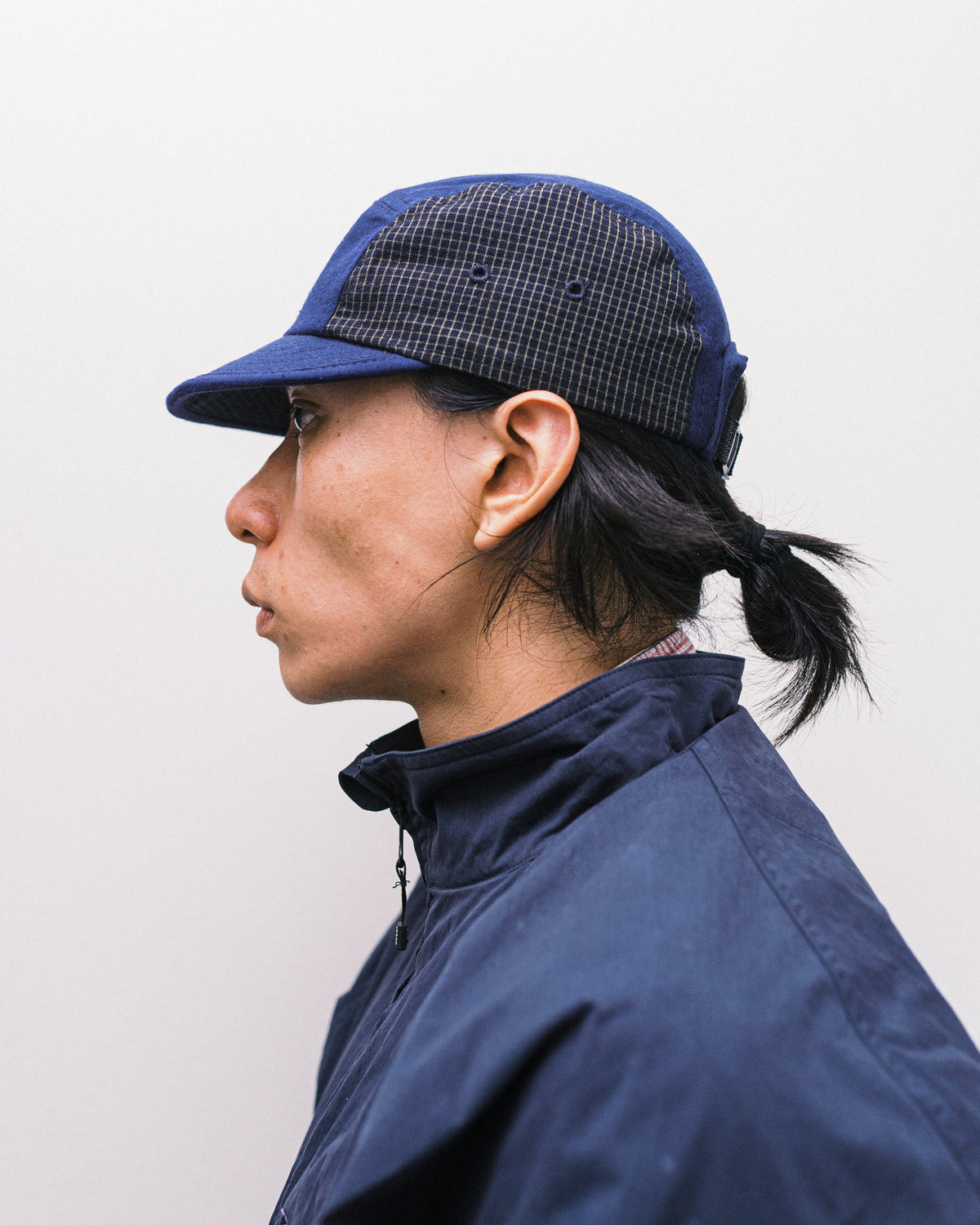 108WAREHOUSE x Troy O'Shea - Weebill Cap (Short Visor) - 2 Tone Indigo / Plaid