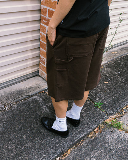 Chocolate Jesus - Baggy Sweat Shorts - Brown