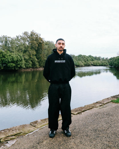 108WAREHOUSE - Classic Logo Hoodie - Black