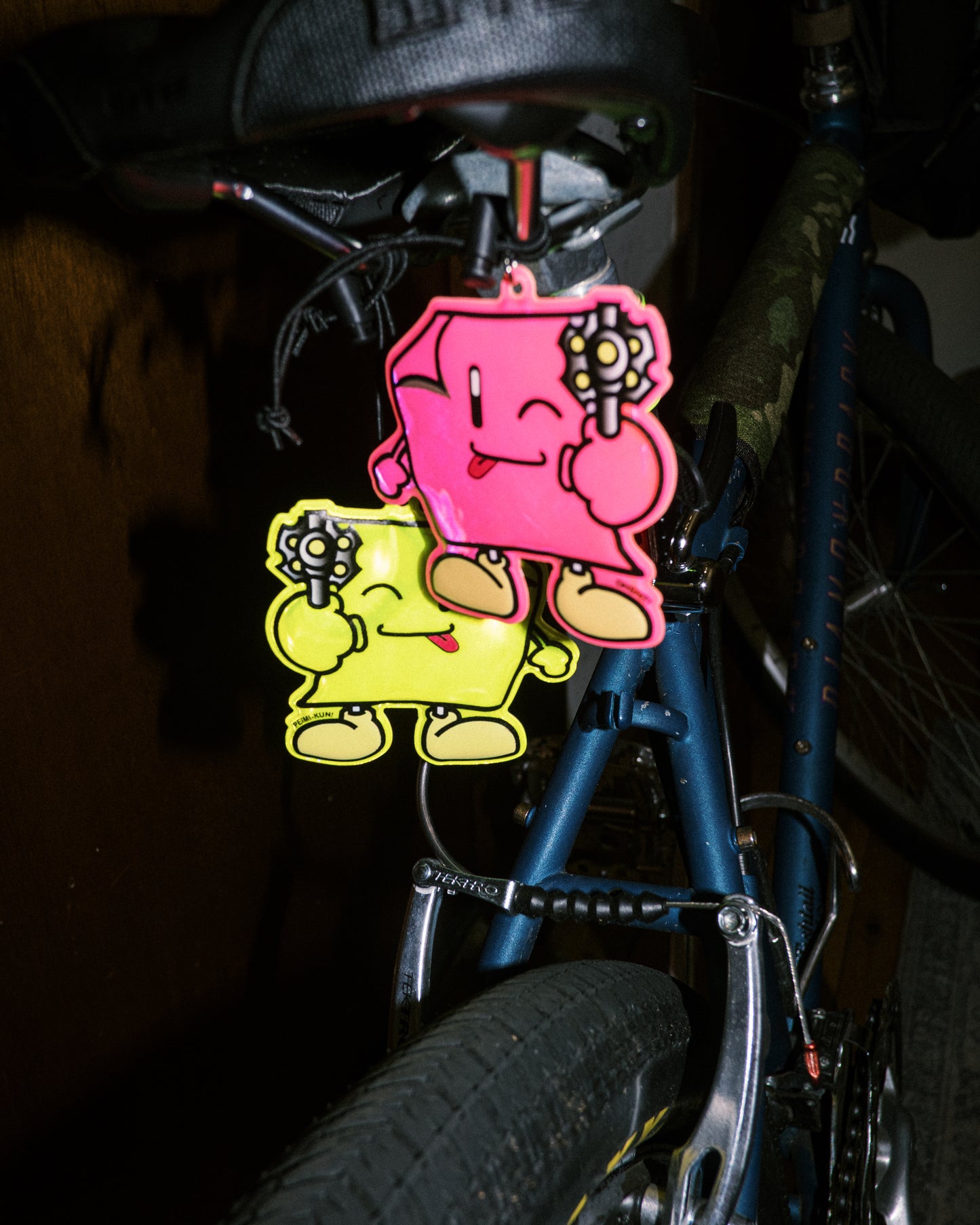 OHSHIT! - Double Sided FYPM Reflector - Pink/Yellow