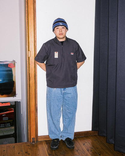 Ben Davis - Short Sleeve Half Zip Solid (Charcoal)