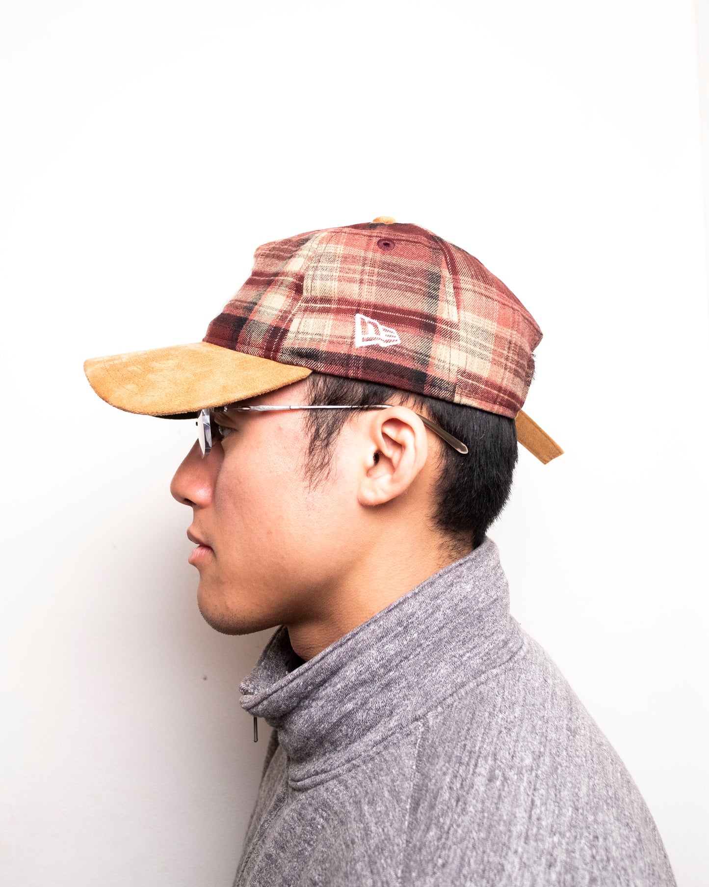 New Era - 9TWENTY® A-FRAME™ Plaid Suede New York Yankees Cap - Brown Flannel