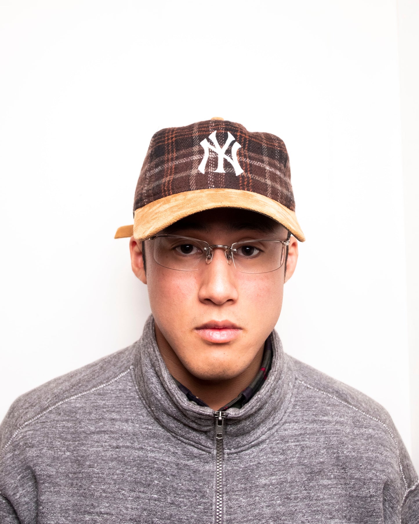 New Era - 9TWENTY® A-FRAME™ Plaid Suede New York Yankees Cap - Red Flannel