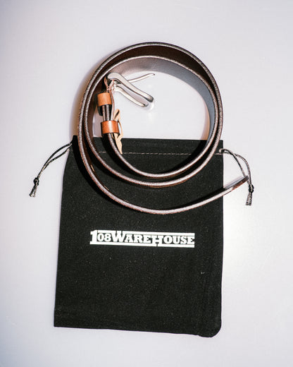 108WAREHOUSE Halftone Camo Leather Belt - Brown