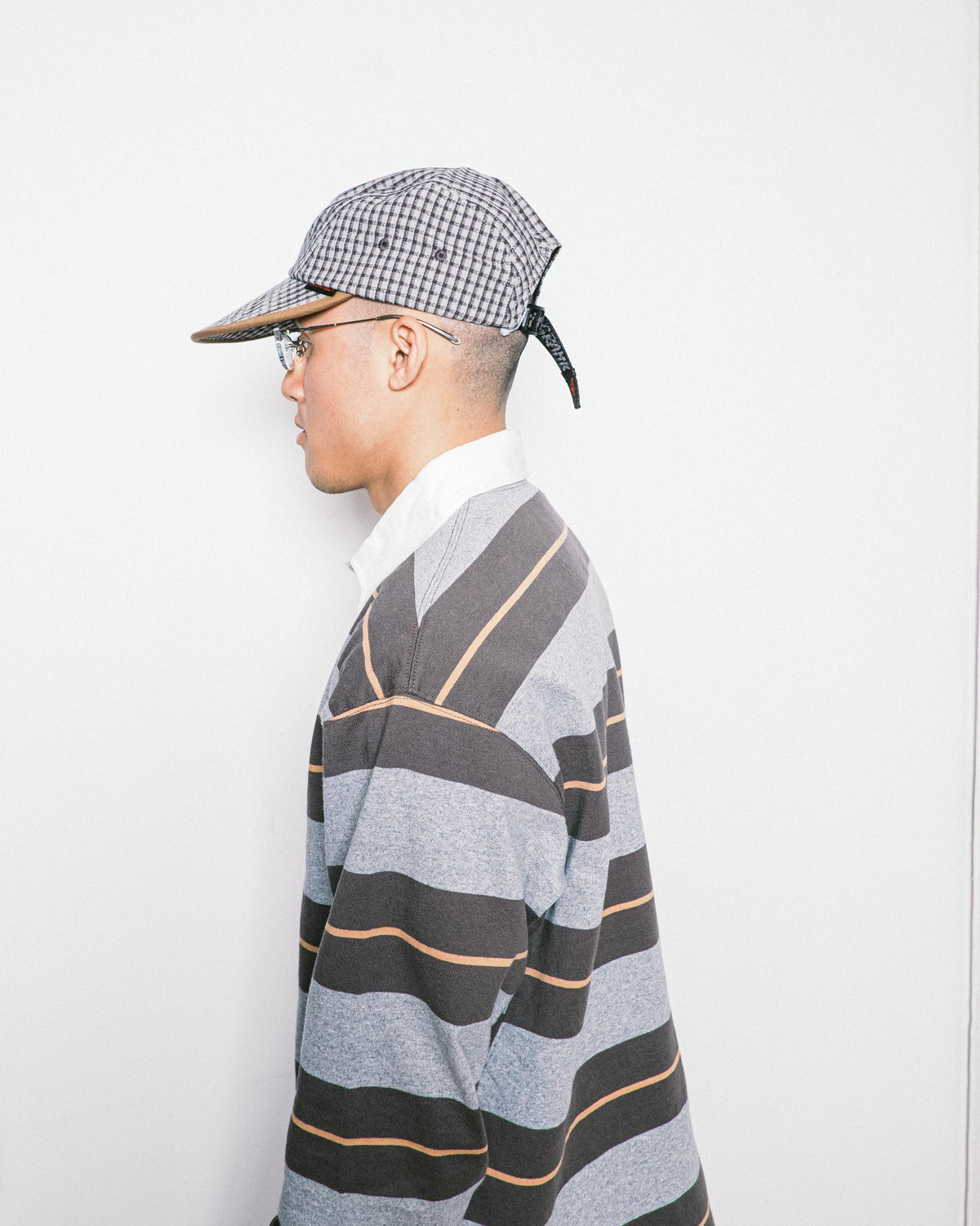 Gramicci - Dobby Plaid Long Bill Cap - Stone