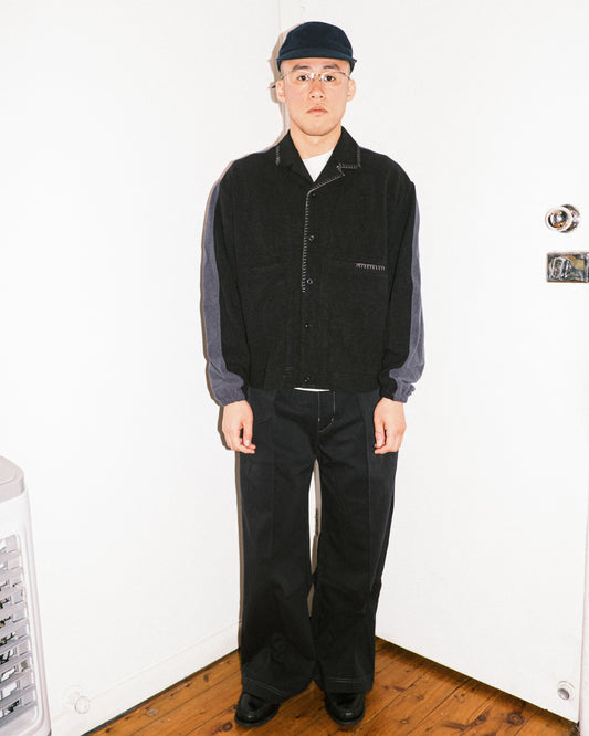 Melsign - Merged Knit L/S Shirt - Black-Navy