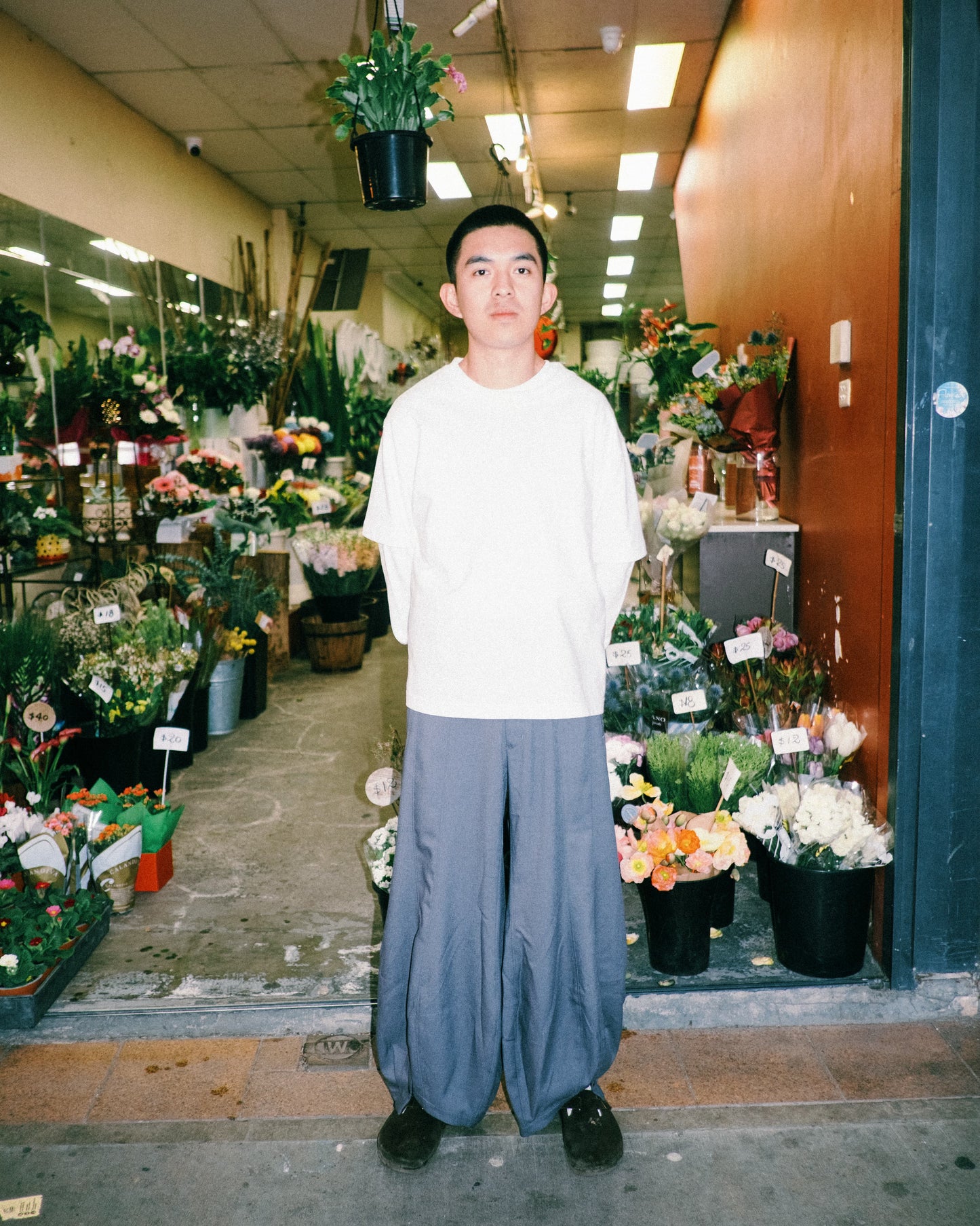 Melsign - Special Cutting Linen Trousers - Dark Gray