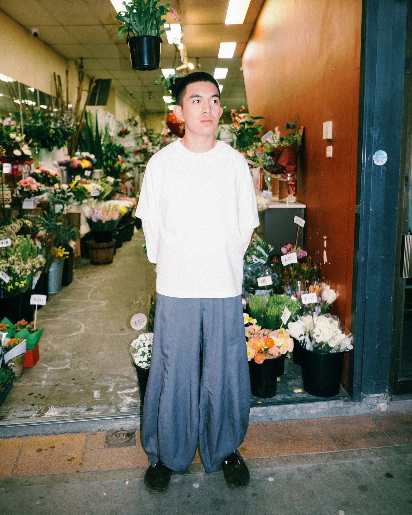 Melsign - Special Cutting Linen Trousers - Dark Gray