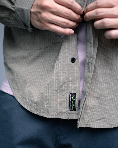 DeMarcoLab - Atom Grid Nylon Shirt - Sage