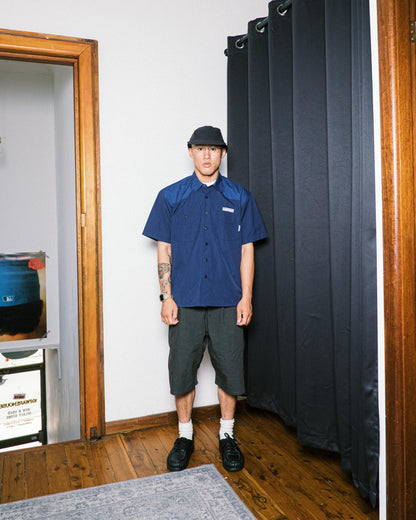 Neighborhood 2-Tone Blue Short Sleeve Shirt