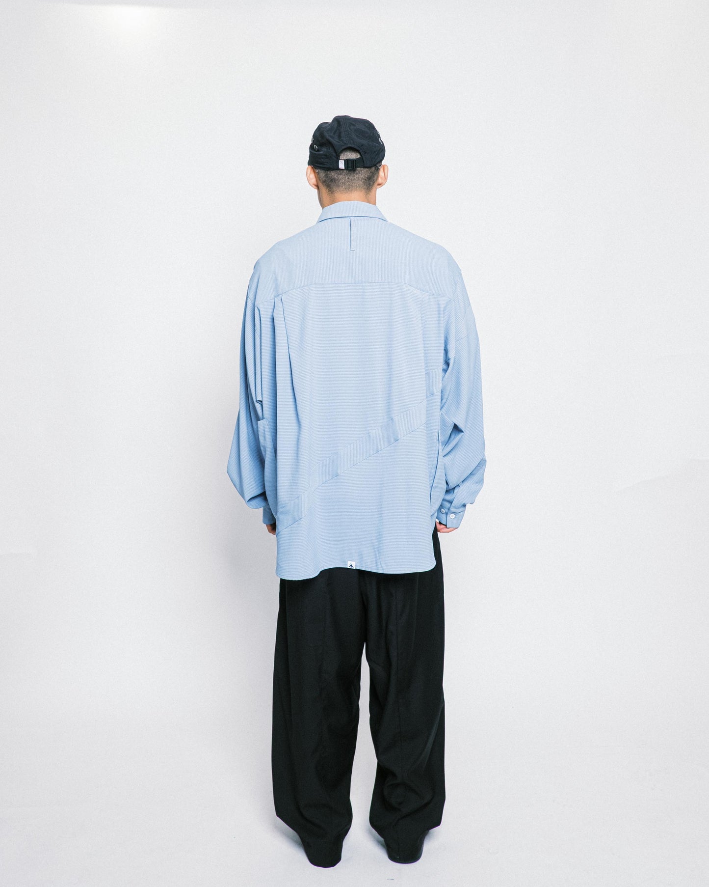 Melsign - Relaxed Fit Seersucker Shirt - Sky