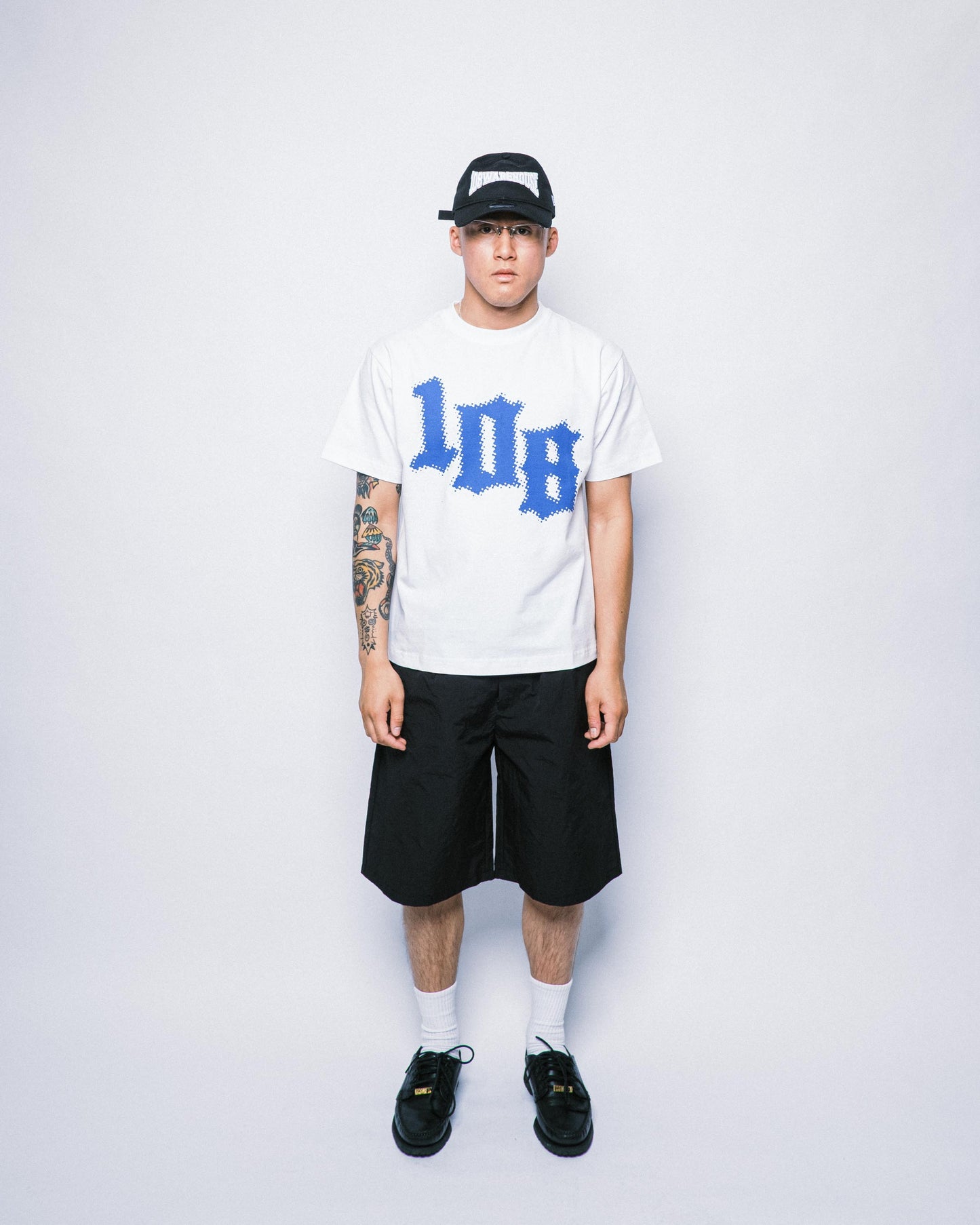 108WAREHOUSE - Crinkled Nylon Utility Shorts - Black