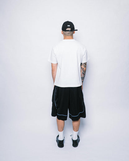 108WAREHOUSE - Two Panel Mesh Shorts - Black / Black
