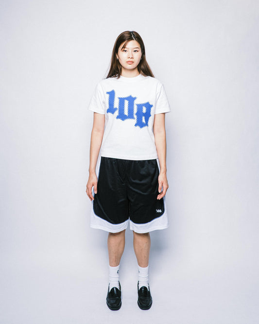 108WAREHOUSE - Two Panel Mesh Shorts - Black / White