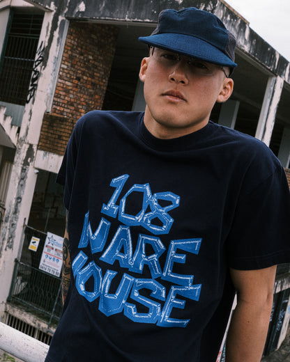 108WAREHOUSE Stacker T-Shirt - Navy