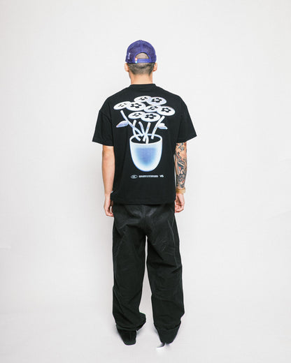 VANDYTHEPINK - Chrome Flower T-shirt - Black