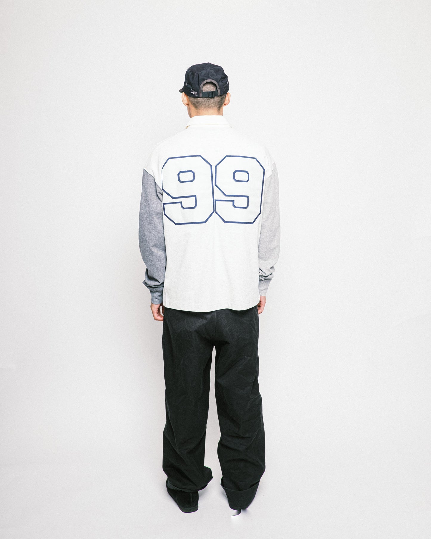 VANDYTHEPINK - Patchwork Polo L/S - Heather Grey