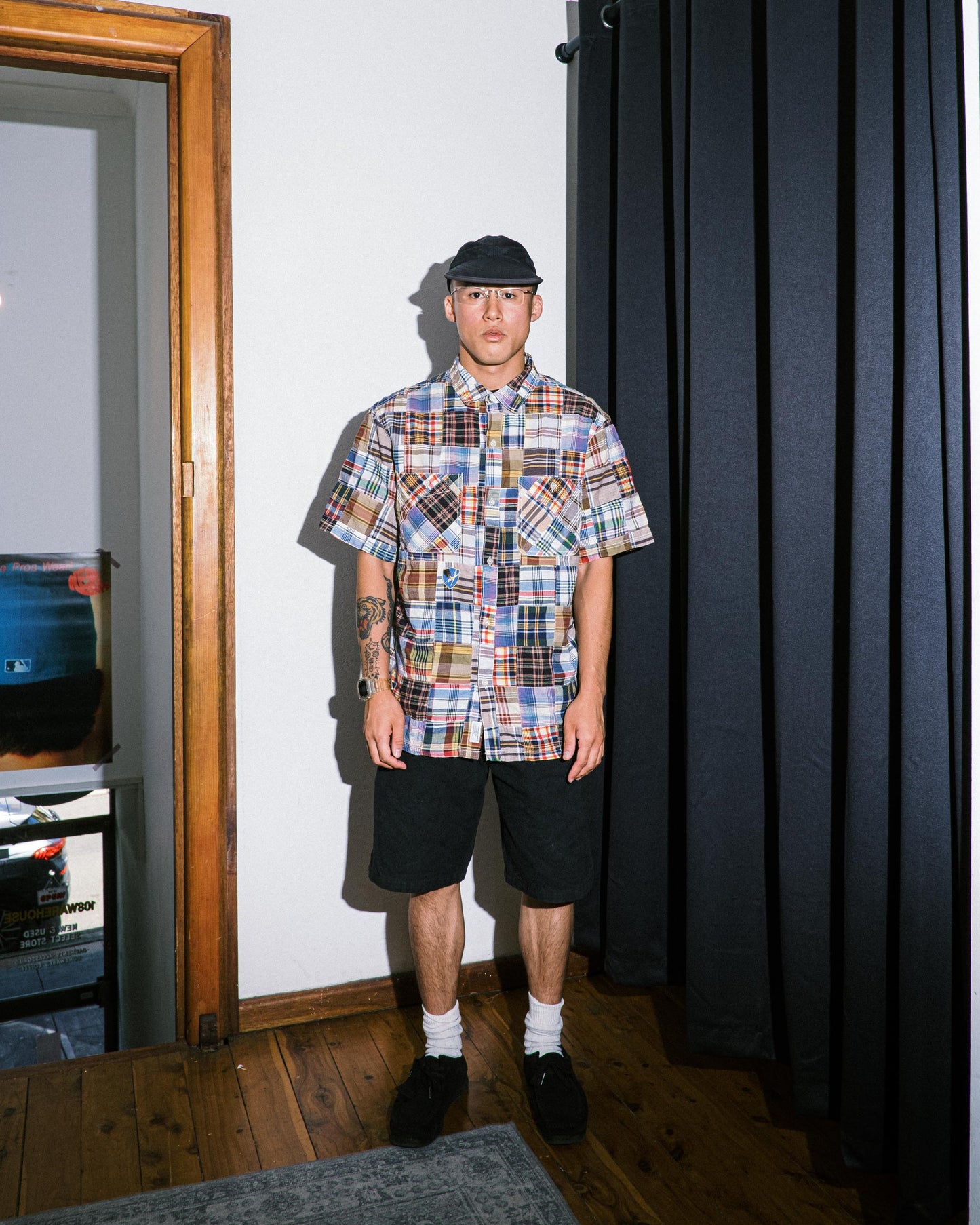 Neighborhood Patchwork Shortsleeve Button Up