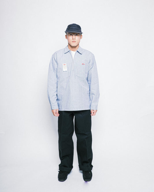 Ben Davis - LS Half Zip Stripe (Hickory)